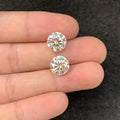 Moissanite Gemstone Cuts Moissanite Faceted Cut Round Shape 10 MM 2 Pcs High Quality Loose Gemstone For Jewelry Making Wholesalegems SM23946