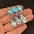 Rainbow Quartz Gemstone Rainbow Quartz Rose Cut Oval Shape Gemstone 20x10 MM 6 Pieces Cabochon High Quality Wholesale gems SM24027