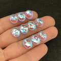 Rainbow Quartz Gemstone Rainbow Quartz Rose Cut Oval Shape Gemstone 11x9 MM 10 Pieces Cabochon High Quality Wholesale gems SM24029