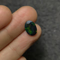 Black Ethiopian Opal Gemstone Black Ethiopian Opal Faceted Cut Black Ethiopian Opal Oval Shape 12x8x5 MM 1 Pcs Jewelry Supply SM24053
