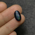Black Ethiopian Opal Gemstone Black Ethiopian Opal Faceted Cut Black Ethiopian Opal Oval Shape 14x8x5 MM 1 Pcs Jewelry Supply SM24061