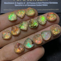 Monarch Opal Doublet Gemstone Rose Cut Heart Cabs High Quality Loose Gemstone For Jewelry Making WholesaleGems 10 MM Size 14 Pcs SM24401