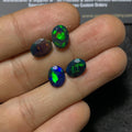 Natural Ethiopian Opal Gemstone Faceted Cut Oval High Quality Loose Gemstone For Jewelry Making WholesaleGems 9x7 MM Size 4 Pcs SM24402
