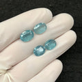 Natural Aqua Kyanite Gemstone Faceted Cut Oval Shape 10-11 MM 4 Pcs Aqua Kyanite High Quality Gemstone Wholesale gems SM24127
