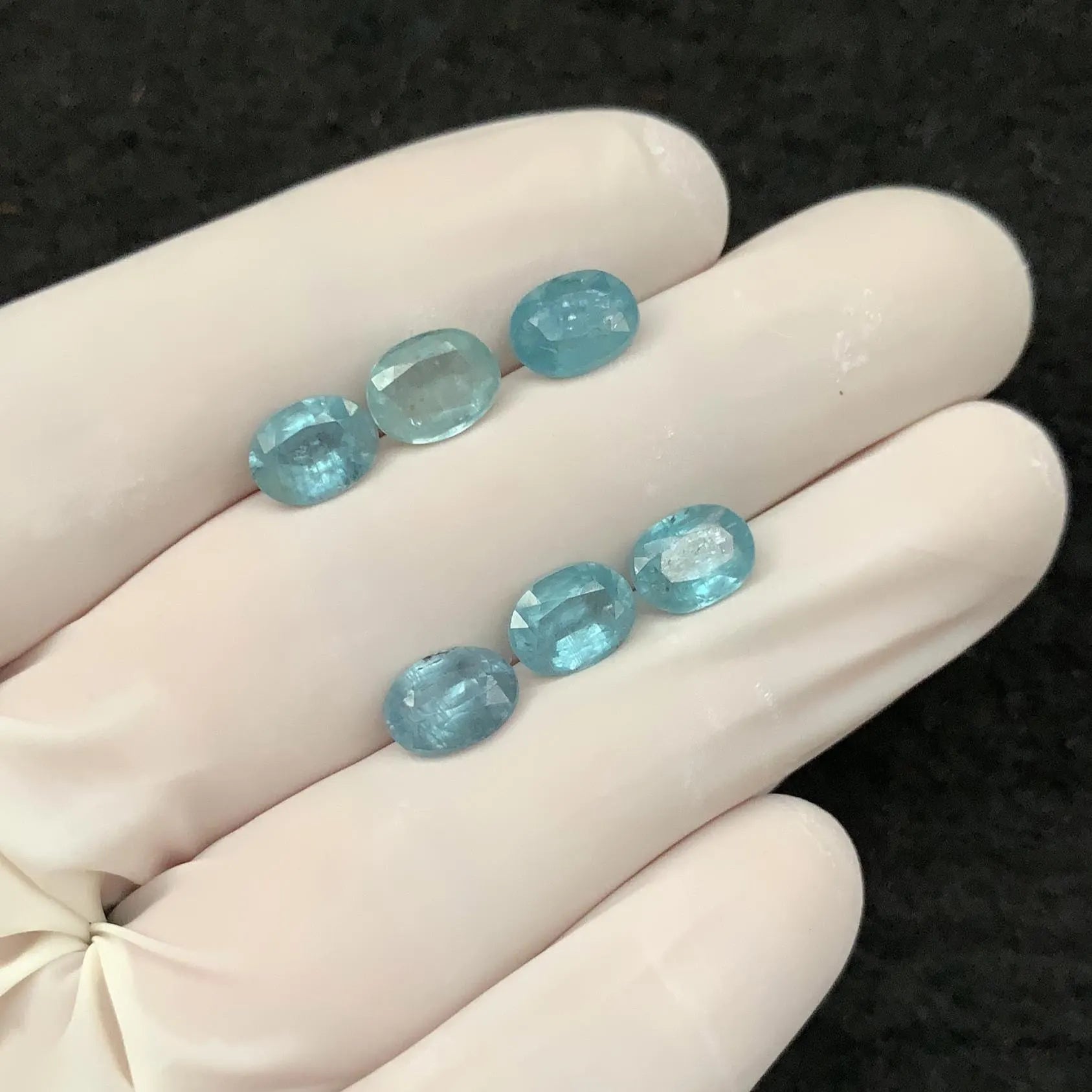 Natural Aqua Kyanite Gemstone Faceted Cut Oval Shape 8x6 MM 6 Pcs Aqua Kyanite High Quality Gemstone Wholesale gems SM24131