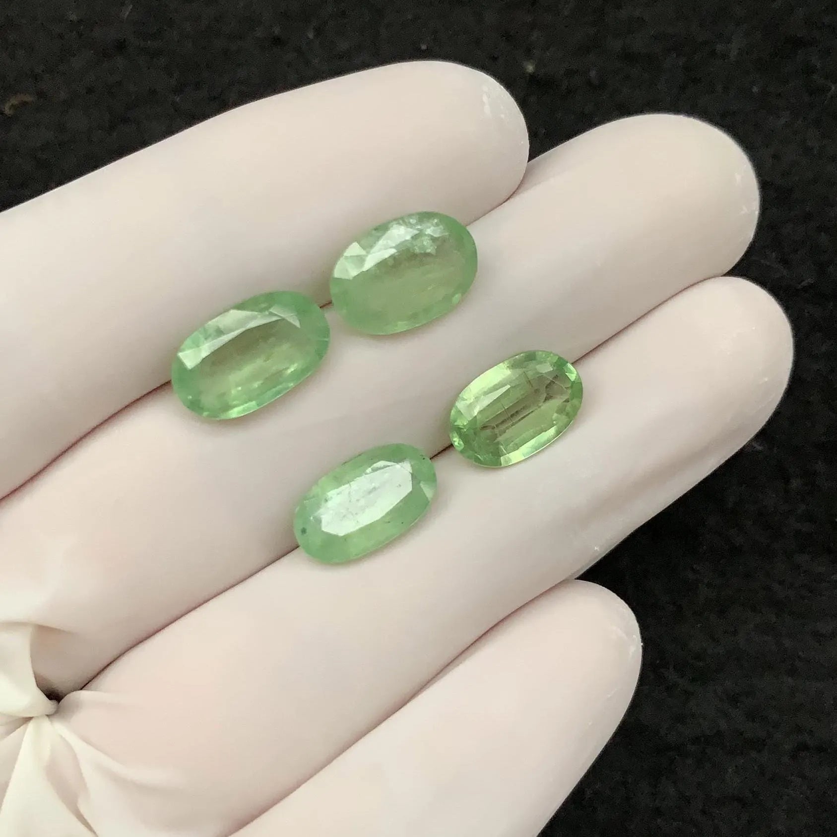 Natural Mint Kyanite Gemstone Mint Kyanite Faceted Cut Oval Shape 11-12 MM 4 Pcs Mint Kyanite High Quality Gemstone Jewelry Supply SM24137