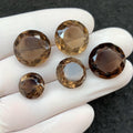 Natural Smoky Quartz Gemstone Faceted Cut Round Shape 11-16 MM 5 Pcs Smoky Quartz High Quality Gemstone Jewelry Supply SM24150