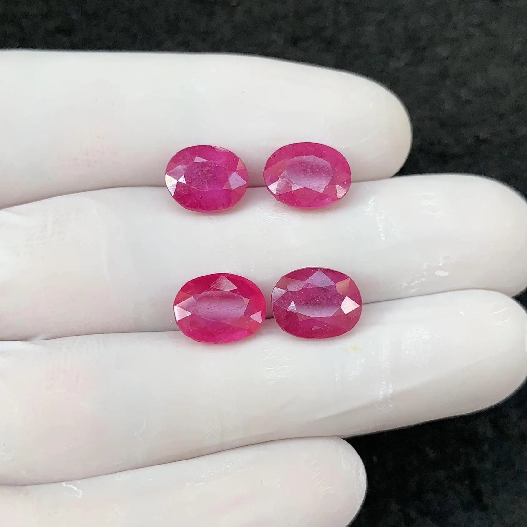 Natural Pink Sapphire Gemstone Pink Sapphire Faceted Cut Oval Shape 9-10 MM 4 Pcs High Quality Wholesale gems SM24166