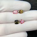 Natural Tourmaline Gemstone Cuts-Tourmaline Faceted Cut Gemstone Tourmaline Faceted Cut Mix Shape 6-7 MM 4 Pcs Jewelry Supply SM24202