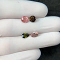 Natural Tourmaline Gemstone Cuts-Tourmaline Faceted Cut Gemstone Tourmaline Faceted Cut Mix Shape 6-7 MM 4 Pcs Jewelry Supply SM24204