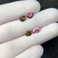 Natural Tourmaline Gemstone Cuts-Tourmaline Faceted Cut Gemstone Tourmaline Faceted Cut Mix Shape 5-7 MM 4 Pcs Jewelry Supply SM24205