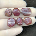 Natural Ruby Smooth Fancy Shape High Quality Cabochons Loose Gemstone For Jewelry Making 12-16 MM Size 6 Pcs SM24244