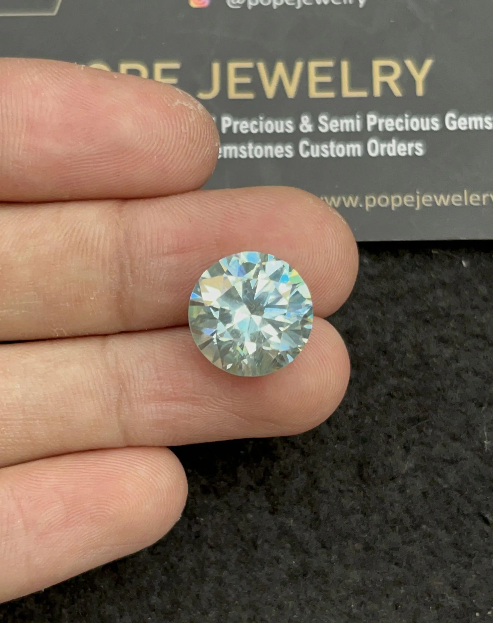 Moissanite Diamond Gemstone Cuts Faceted Cut Round Shape High Quality Loose Gemstone For Jewelry Making 14x14x8 MM Wholesalegems SM24459