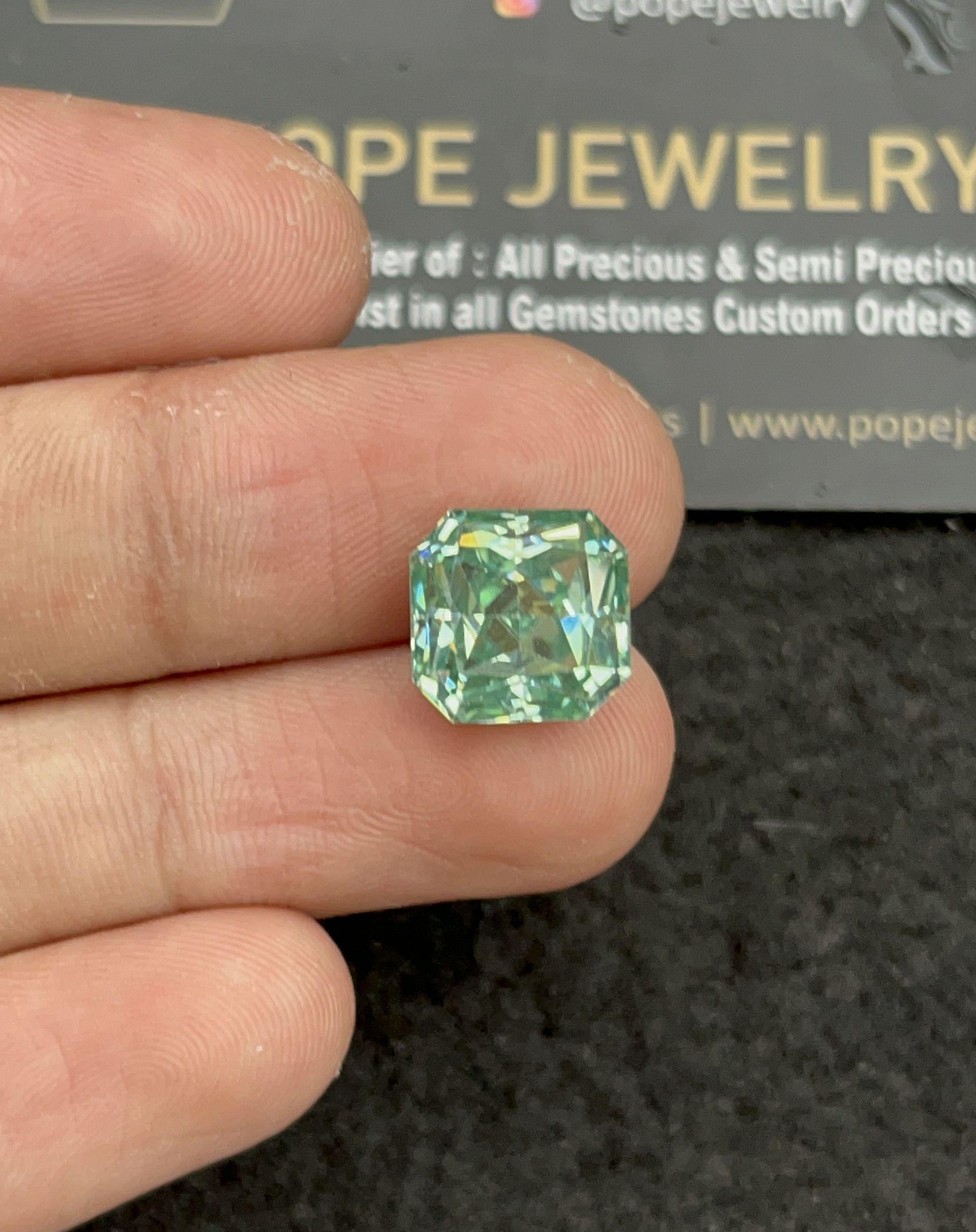 Moissanite Diamond Gemstone Cut Faceted Cut Rectangle Shape High Quality Loose Gemstone For Jewelry Making 11x11x6 MM  Wholesalegems SM24473