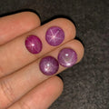 Natural Star Ruby Gemstone Smooth Fancy Shape High Quality Star Ruby Loose Gemstone Cabochon 10-11 MM 4 Pcs Jewelry Supply SM24186