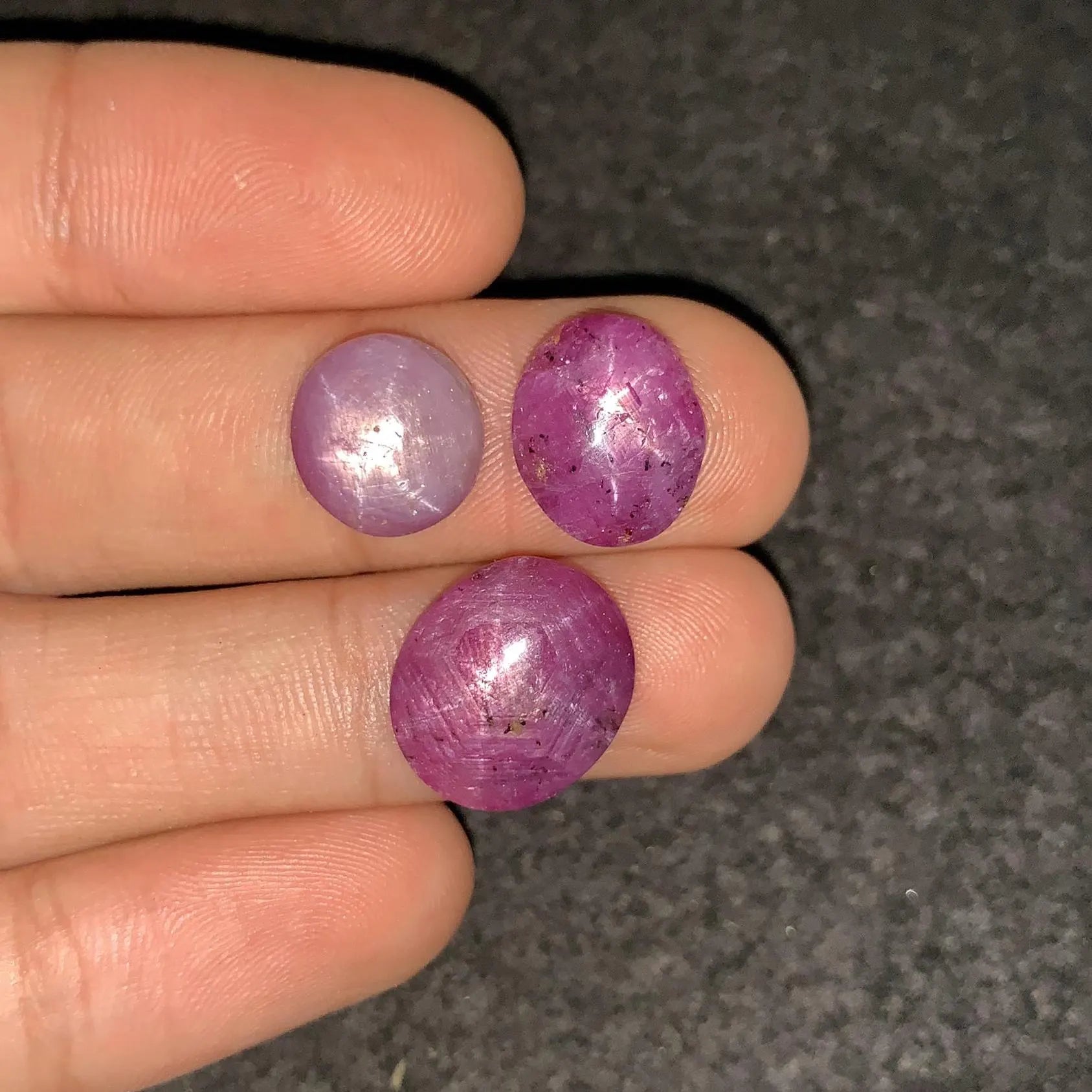 Natural Star Ruby Gemstone Smooth Fancy Shape High Quality Star Ruby Loose Gemstone Cabochon 12-15 MM 3 Pcs Jewelry Supply SM24197