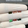 Natural Tourmaline Gemstone Cuts-Tourmaline Faceted Cut Gemstone Tourmaline Faceted Cut Rectangle Shape 7-8 MM 6 Pcs Jewelry Supply SM24290