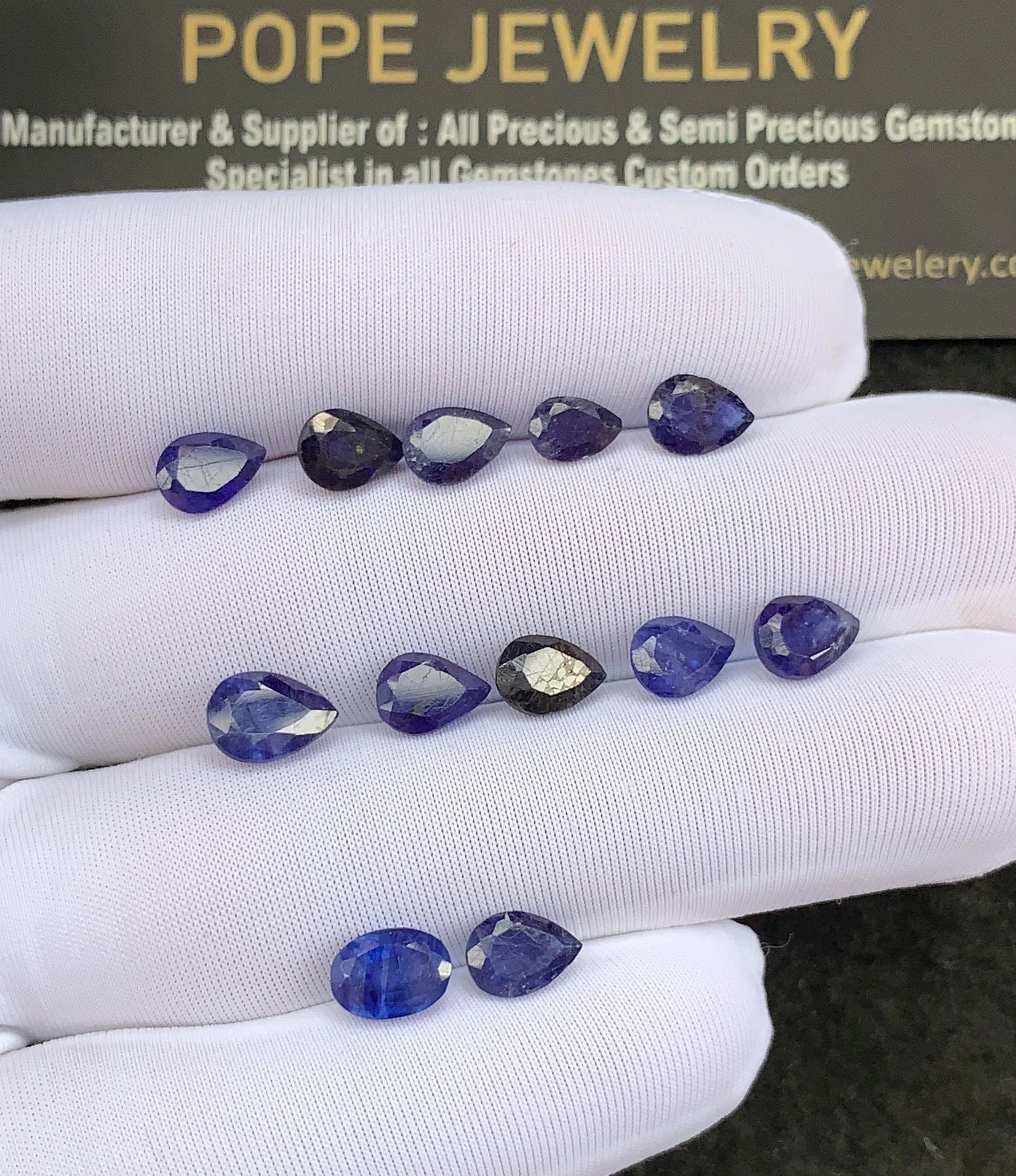 Natural Blue Sapphire Faceted Cut Mix Shape Sapphire Loose Gemstones For Jewelry Making Wholesalegems 6-8 MM Size 12 Pcs SM24480