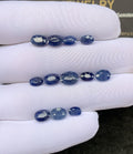 Natural Blue Sapphire Faceted Cut Oval Shape Sapphire Loose Gemstones For Jewelry Making Wholesalegems 6-8 MM Size 12 Pcs SM24482
