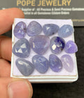 Natural Tanzanite Gemstone Rose Cut Mix Shape Cabochon Loose Gemstones For Jewelry Making Wholesalegems 8-13 MM Size 12 Pcs SM24489
