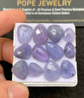Natural Tanzanite Gemstone Rose Cut Mix Shape Cabochon Loose Gemstones For Jewelry Making Wholesalegems 10-14 MM Size 12 Pcs SM24490