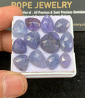 Natural Tanzanite Gemstone Rose Cut Mix Shape Cabochon Loose Gemstones For Jewelry Making Wholesalegems 10-15 MM Size 12 Pcs SM24496