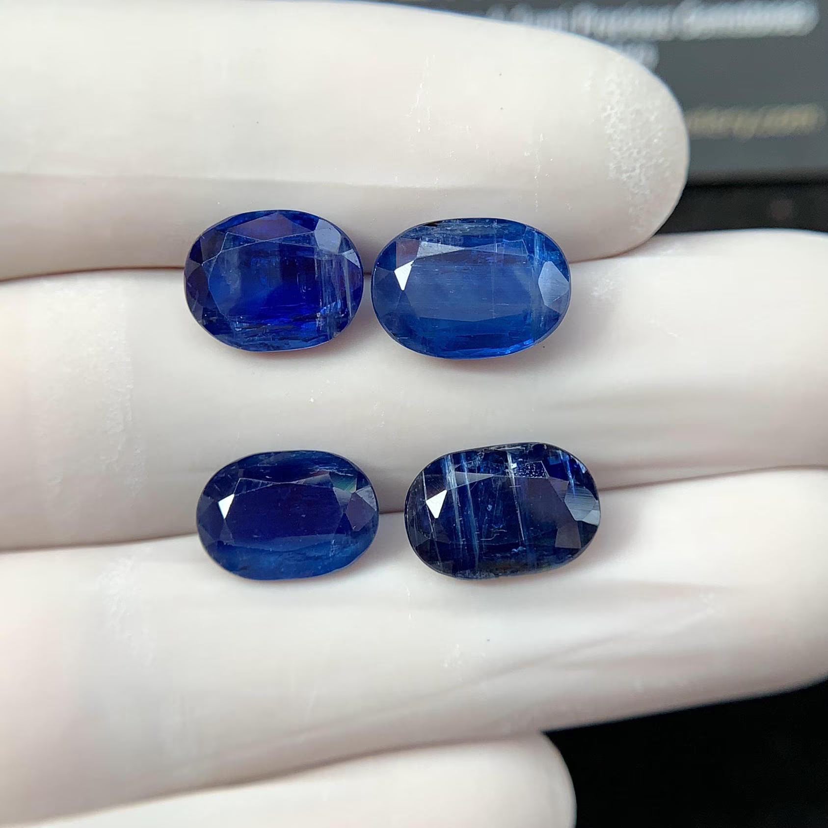 Natural Blue Kyanite Gemstone Faceted Cut Oval Shape 11-12 MM 4 Pcs Blue Kyanite High Quality Gemstone Wholesale gems SM24250