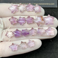 Natural Amethyst Gemstone Amethyst Smooth Star Shape High Quality Gems Supply 8-14 MM 18 Pcs High Quality Wholesale gems-SM24256