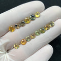 Natural Padparadscha Sapphire Gemstone Faceted Cut Round Shape Cuts High Quality Loose Gemstone 5 MM 14 Pcs Jewelry Supply SM24327