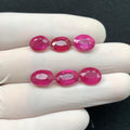 Natural Pink Sapphire Gemstone Pink Sapphire Faceted Cut Oval Shape 9-11 MM 6 Pcs High Quality Loose Gemstone Wholesale gems SM24338