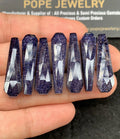 Blue Sandstone & Doublet Rose Cut Coffin Shape Cabochon Loose Gemstones For Jewelry Making Wholesalegems 8x30 MM Size 7 Pcs SM24535