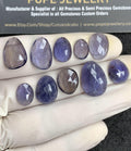 Natural Iolite Gemstone Rose Cut Mix Cabochon High Quality Loose Gemstones For Jewelry Making Wholesalegems 10-18 MM Size 10 Pcs SM24550