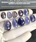 Natural Iolite Gemstone Rose Cut Mix Cabochon High Quality Loose Gemstones For Jewelry Making Wholesalegems 12-18 MM Size 10 Pcs SM24551