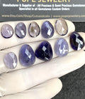 Natural Iolite Gemstone Rose Cut Mix Cabochon High Quality Loose Gemstones For Jewelry Making Wholesalegems 11-17 MM Size 10 Pcs SM24552