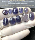 Natural Iolite Gemstone Rose Cut Mix Cabochon High Quality Loose Gemstones For Jewelry Making Wholesalegems 10-17 MM Size 10 Pcs SM24556