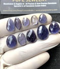Natural Iolite Gemstone Rose Cut Mix Cabochon High Quality Loose Gemstones For Jewelry Making Wholesalegems 11-18 MM Size 10 Pcs SM24559