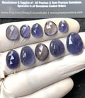Natural Iolite Gemstone Rose Cut Mix Cabochon High Quality Loose Gemstones For Jewelry Making Wholesalegems 10-17 MM Size 10 Pcs SM24560