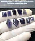 Natural Iolite Gemstone Step Cut Mix Cabochon High Quality Loose Gemstones For Jewelry Making Wholesalegems 7-16 MM Size 10 Pcs SM24561