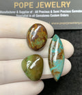 Natural American Turquoise Gemstone Smooth Mix Cabochon Loose Gemstones For Jewelry Making Wholesalegems 19-34 MM Size 3 Pcs SM24576