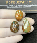 Natural American Turquoise Gemstone Smooth Mix Cabochon Loose Gemstones For Jewelry Making Wholesalegems 20-26 MM Size 3 Pcs SM24578
