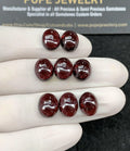 Natural Garnet Gemstone Smooth Oval Cabochon High Quality Loose Gemstones For Jewelry Making Wholesalegems 9x11 MM Size 8 Pcs SM24597