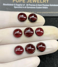 Natural Garnet Gemstone Smooth Round Cabochon High Quality Loose Gemstones For Jewelry Making Wholesalegems  9-10 MM Size 8 Pcs SM24610