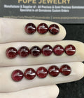 Natural Garnet Gemstone Smooth Round Cabochon High Quality Loose Gemstones For Jewelry Making Wholesalegems 8 MM Size 14 Pcs SM24611