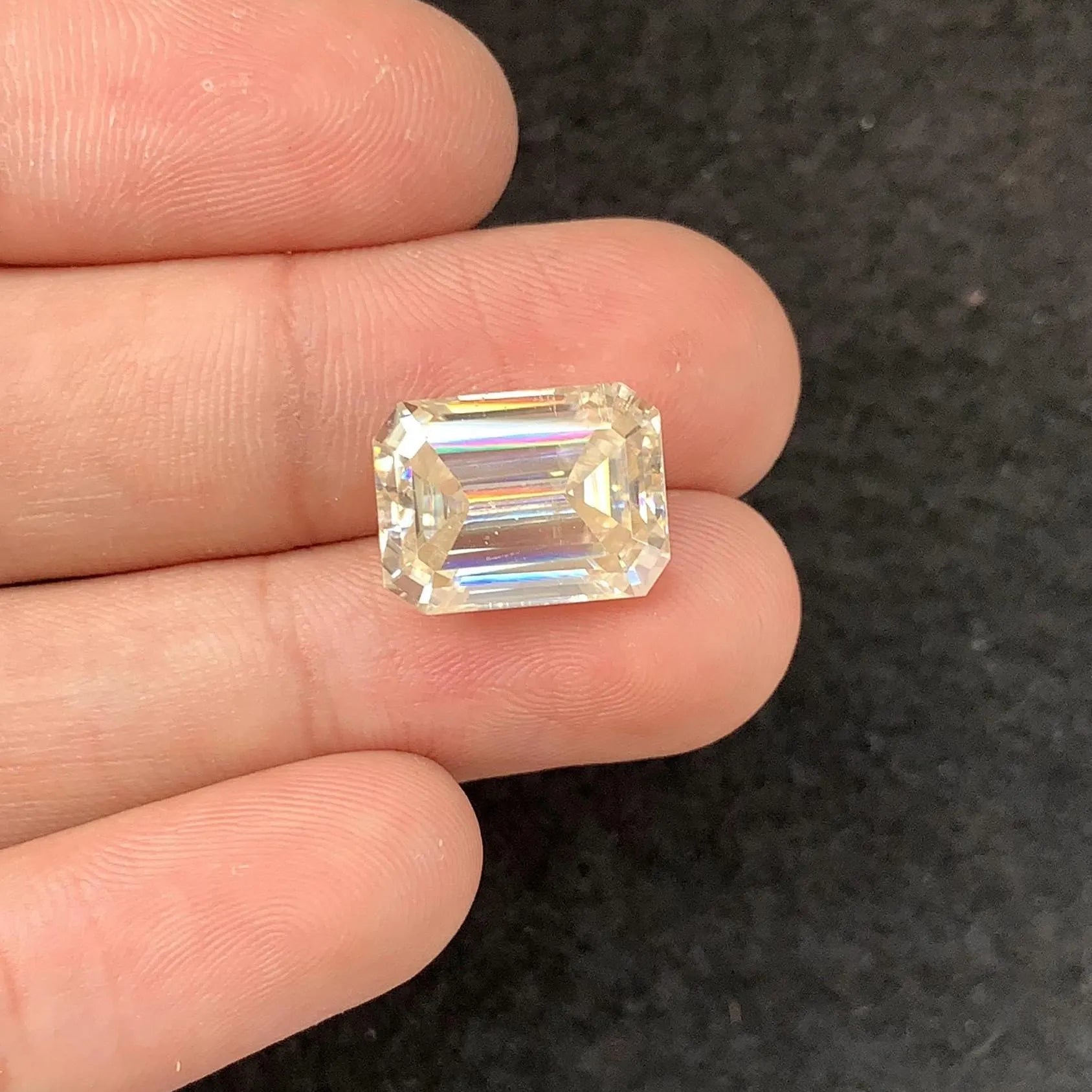 Moissanite Gemstone Cuts Moissanite Faceted Cut Rectangle Shape 15x11x7 MM 1 Pcs High Quality Loose Gemstone Wholesale gems SM23938