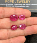 Natural Thailand Pink Sapphire Gemstone Faceted Cut Oval Cuts Loose Gemstones For Jewelry Making Wholesalegems 10-13 MM Size 4 Pcs SM24634