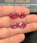Natural Thailand Pink Sapphire Gemstone Faceted Cut Oval Cuts Loose Gemstones For Jewelry Making Wholesalegems 11-13 MM Size 4 Pcs SM24636