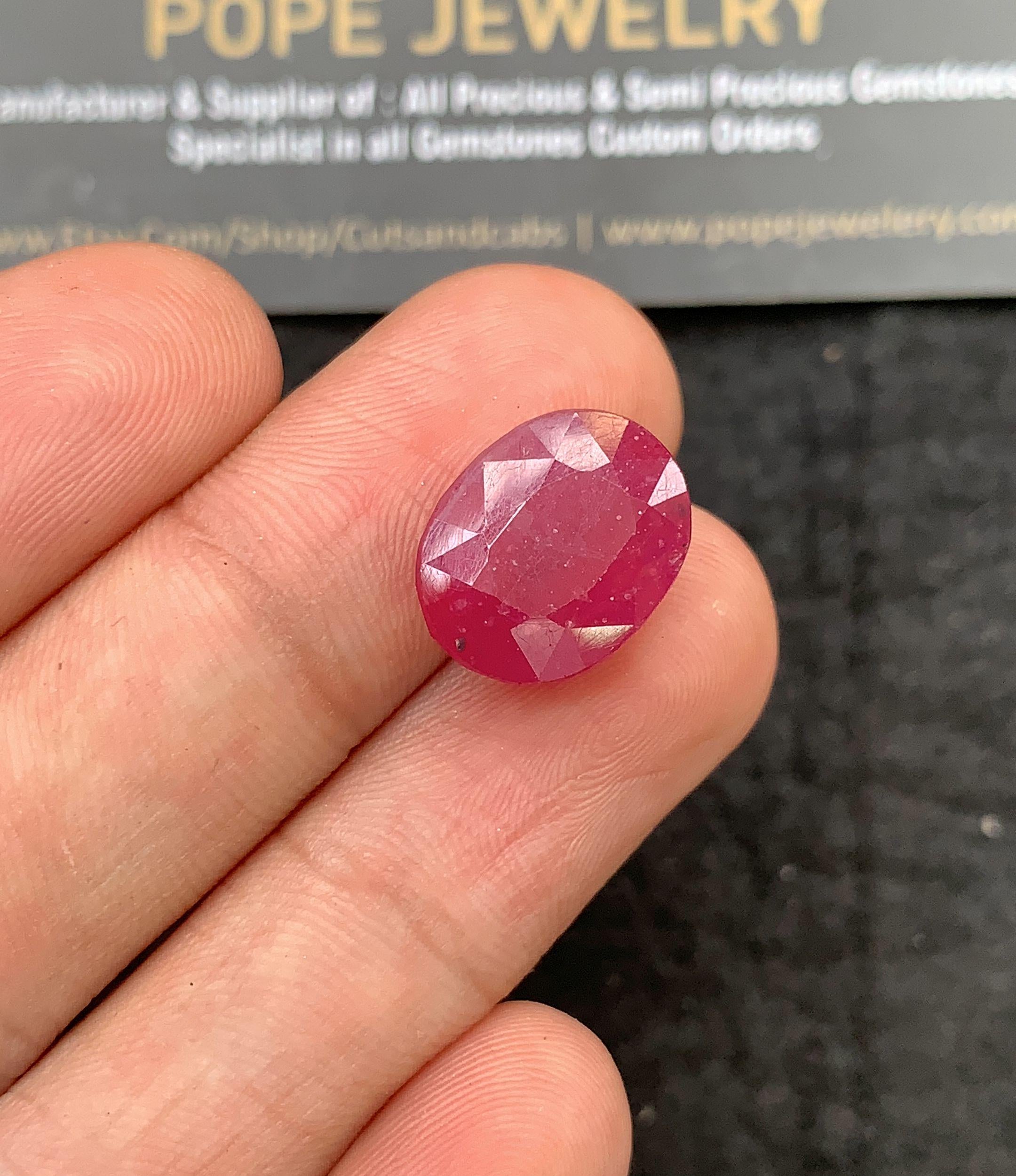Natural Thailand Pink Sapphire Gemstone Faceted Cut Oval Cuts Loose Gemstones For Jewelry Making Wholesalegems 14x11x8 MM Size SM24646