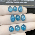 Natural Indicolite Kyanite Gemstone Smooth Mix Cabochon High Quality Loose Gemstone Wholesalegems 9-14 MM 9 Pcs SM24378