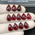 Natural Garnet Gemstone Cabochon Garnet Smooth Pear Shape High Quality Gemstone Jewelry Supply 12x8 MM 12 Pcs SM24381