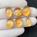 Natural Citrine Gemstone Smooth Mix Shape Cabochon High Quality Loose Gemstone Jewelry Making WholesaleGems 13-17 MM Size 6 Pcs SM24388